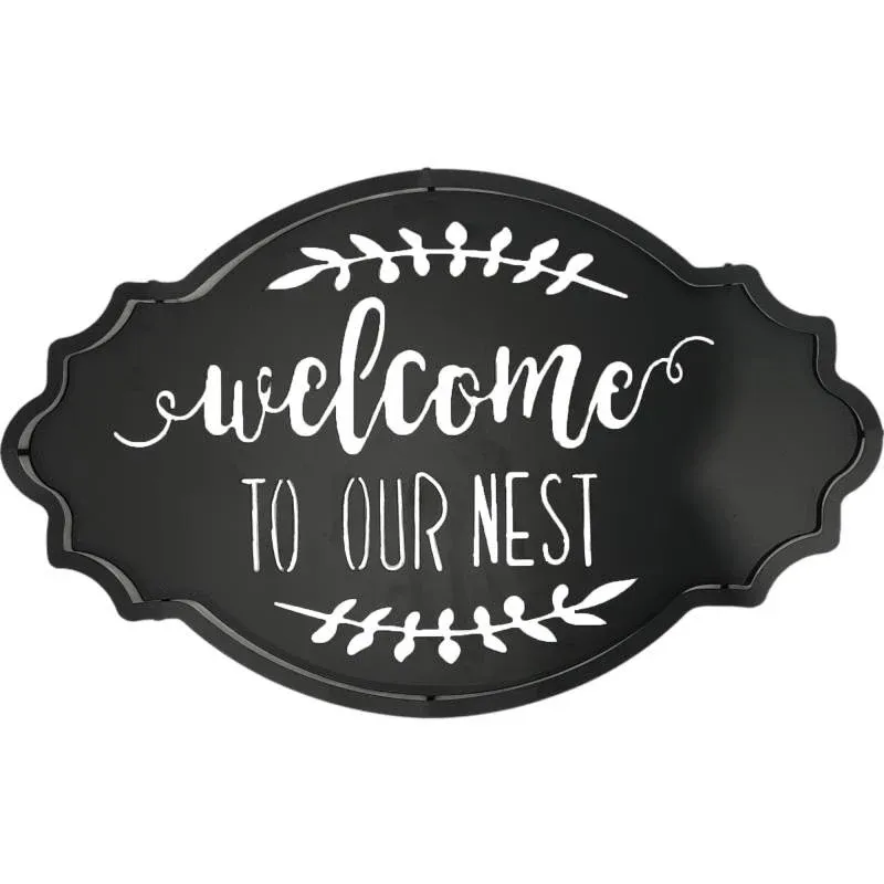 Welcome To Our Nest Metal Sign 30x50cm