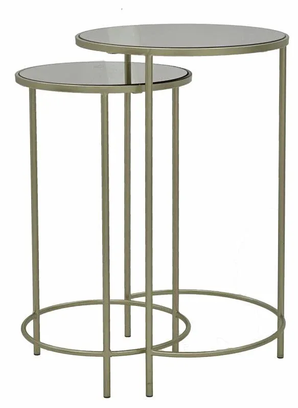 Set 2 Sally Glass Side Table 65cm view 2
