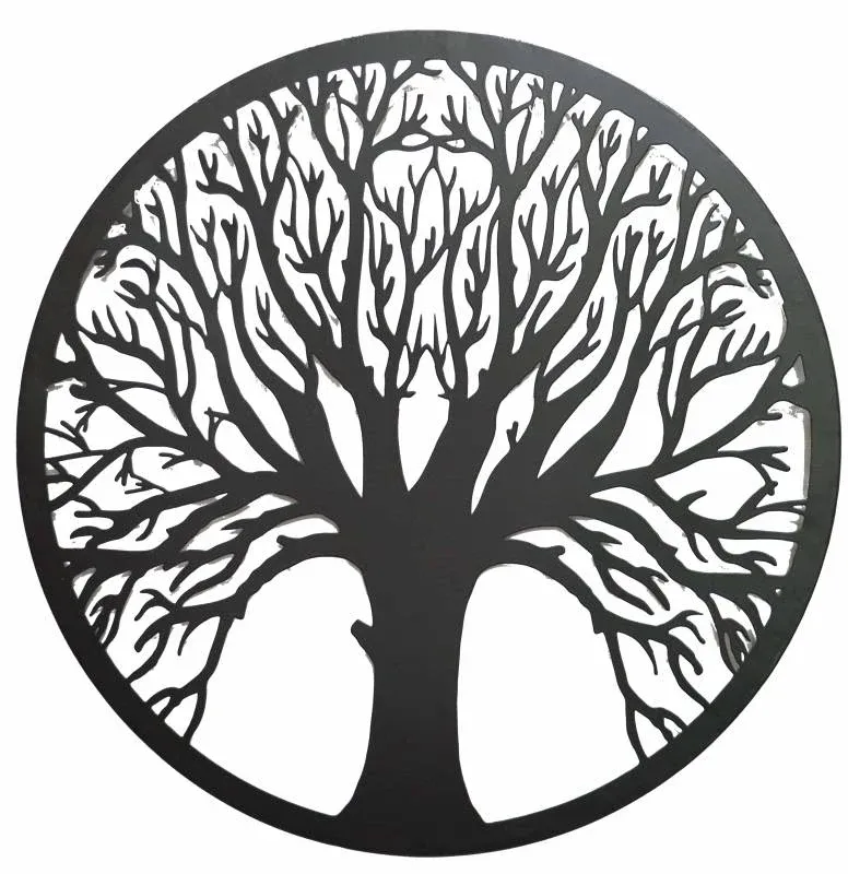 Welcome Tree Metal Wall Art 40cm