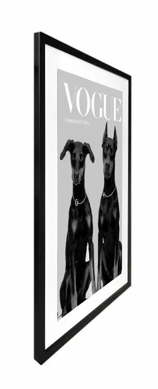 Luxury Dog Artwork Framed W Glass Front 80x120cm view 3