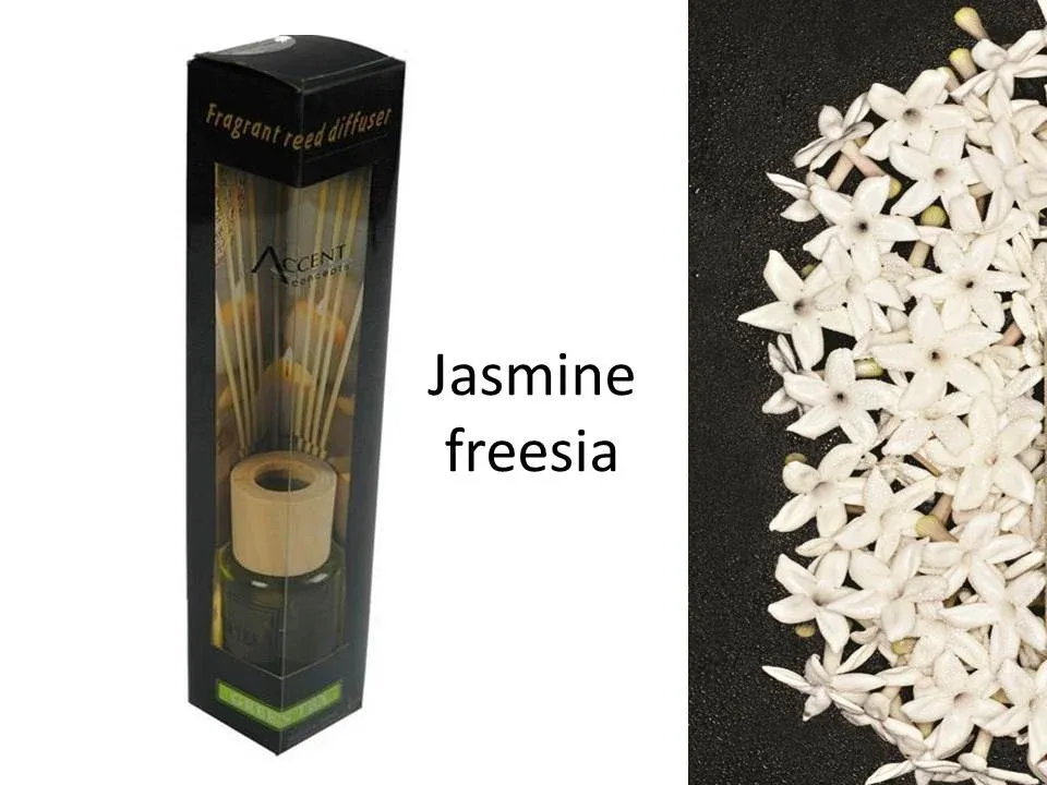 bulk 24 Scented Oil Diffuser Jasmine Freesia 50Ml 8 Rattan Sticks