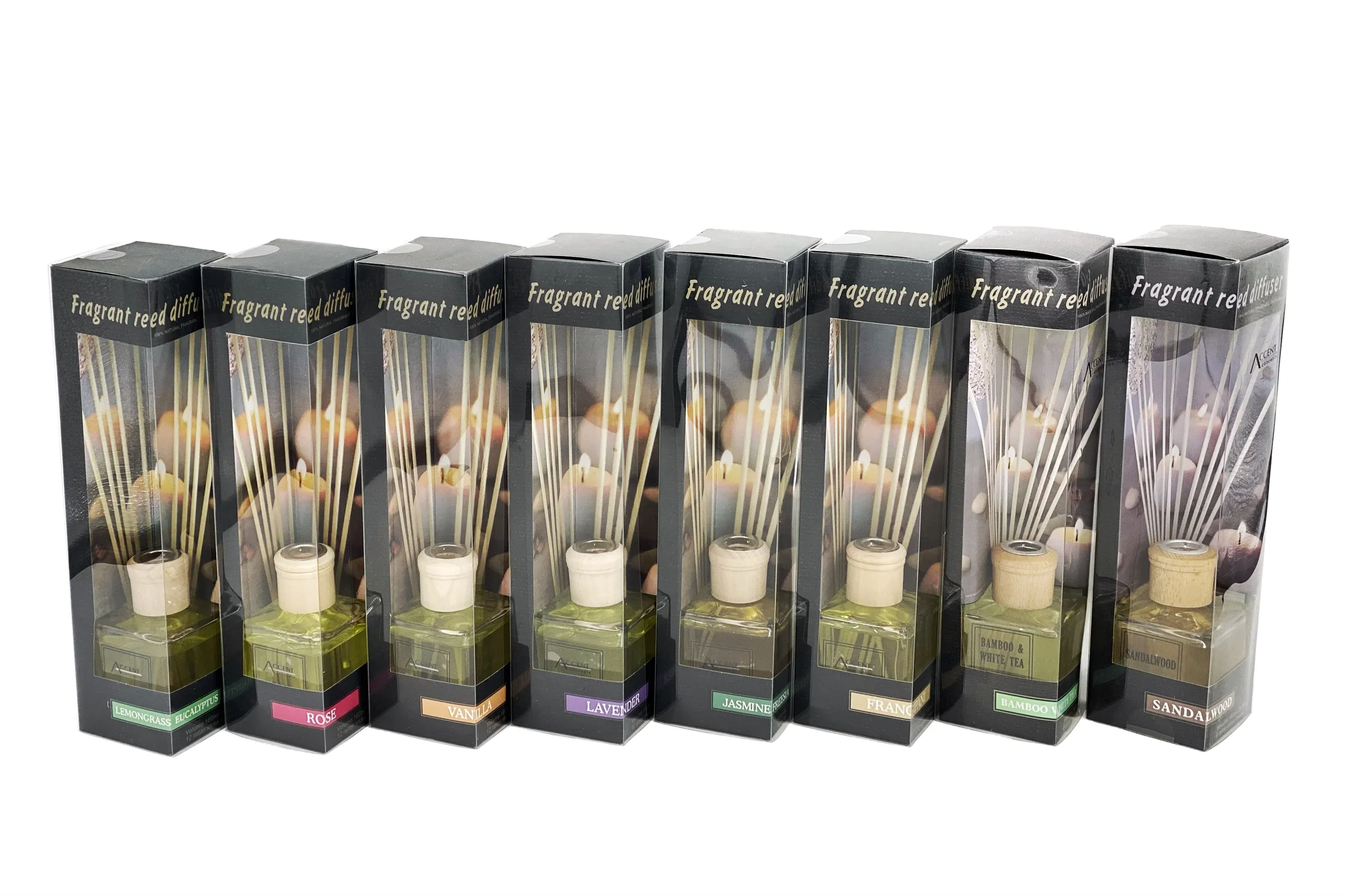 bulk 12 160ml Fragrant Oil Diffuser 12 Rattan Sticks Assortedfragrance