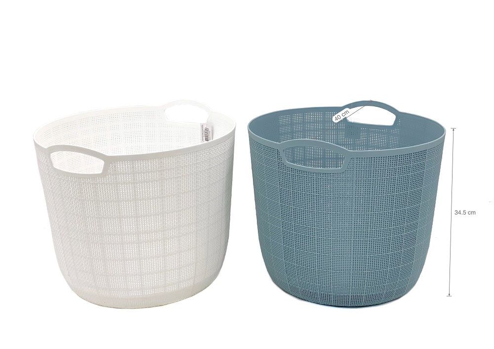 bulk 8 Round Basket w Handle Assort 40cm