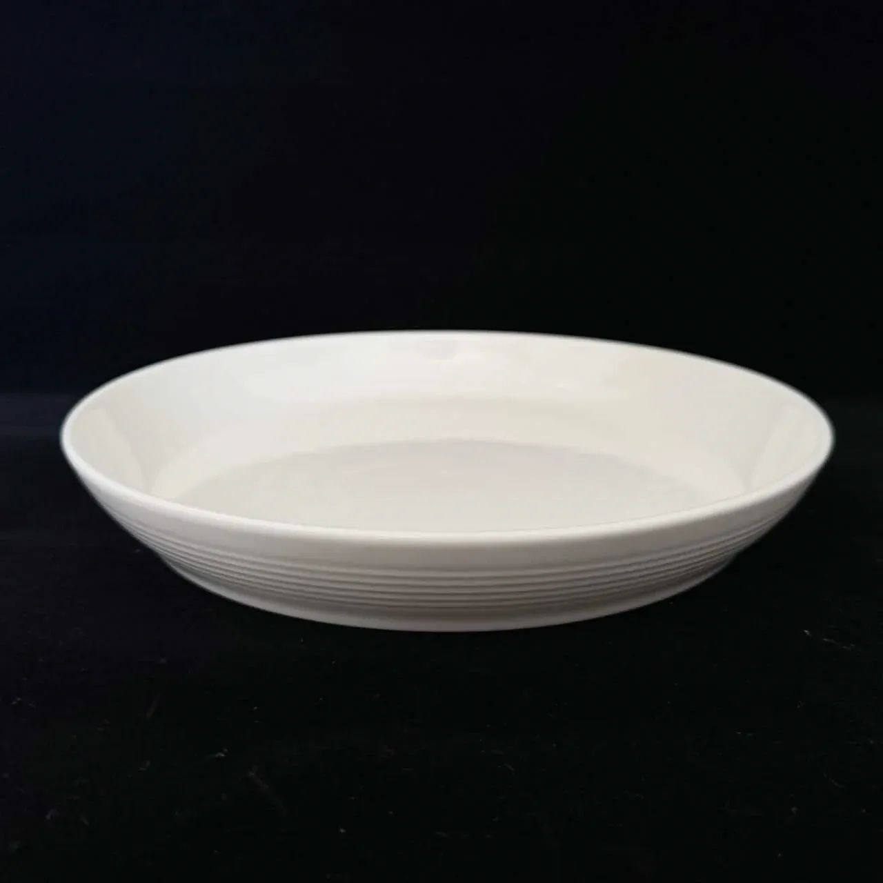 bulk 24 White Fine Bone China Embossed Side Plate 21cm