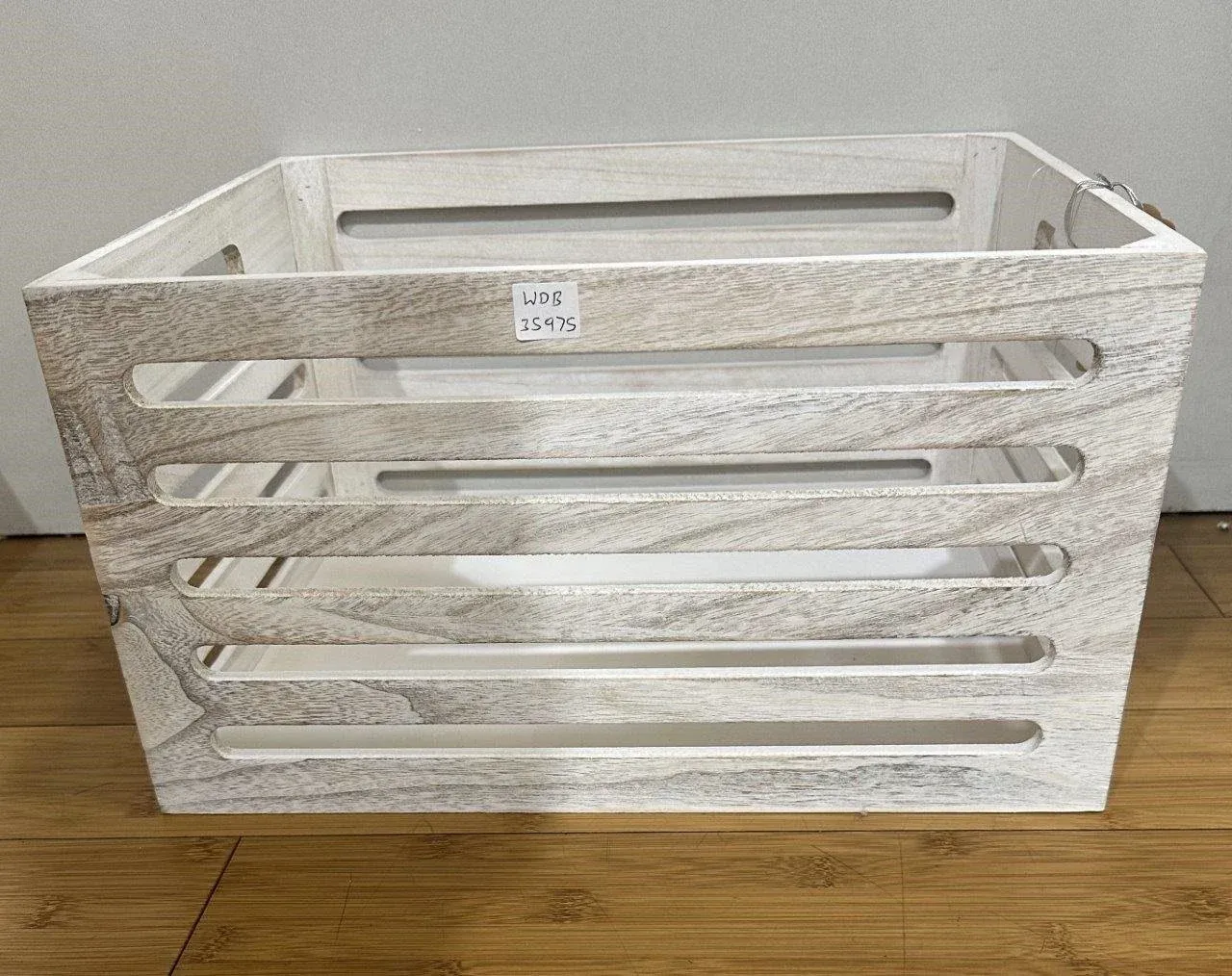 Wood Crates White Wash 40x22cm view 2