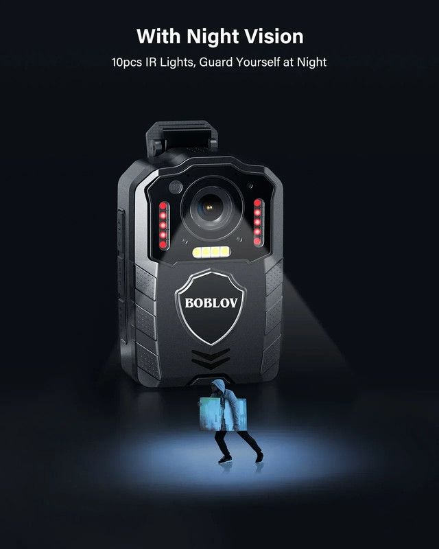 1080P Body Camera with 13-Hour Recording 64GB Black view 2