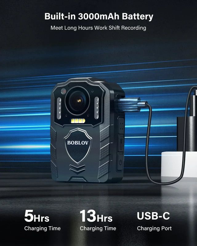 1080P Body Camera with 13-Hour Recording 64GB Black view 6