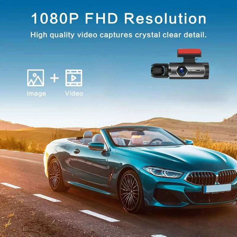 1080P WiFi Dual Lens Dash Cam Front Rear Car DVR view 4