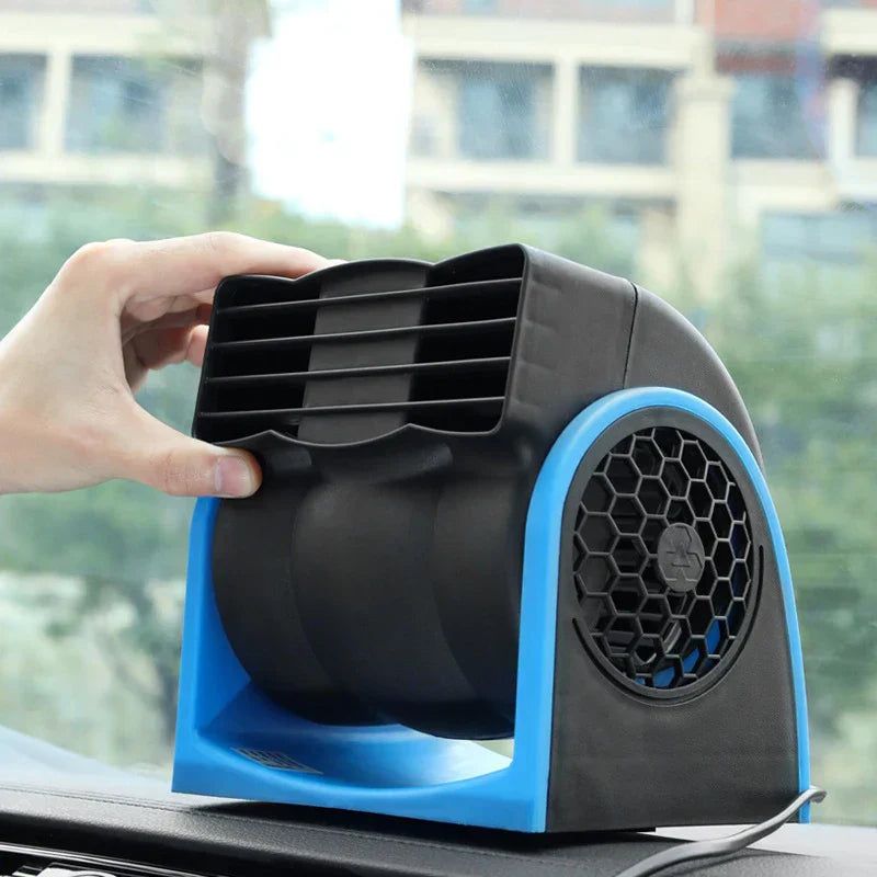 12V Adjustable Car Air Fan Dual Blue view 3