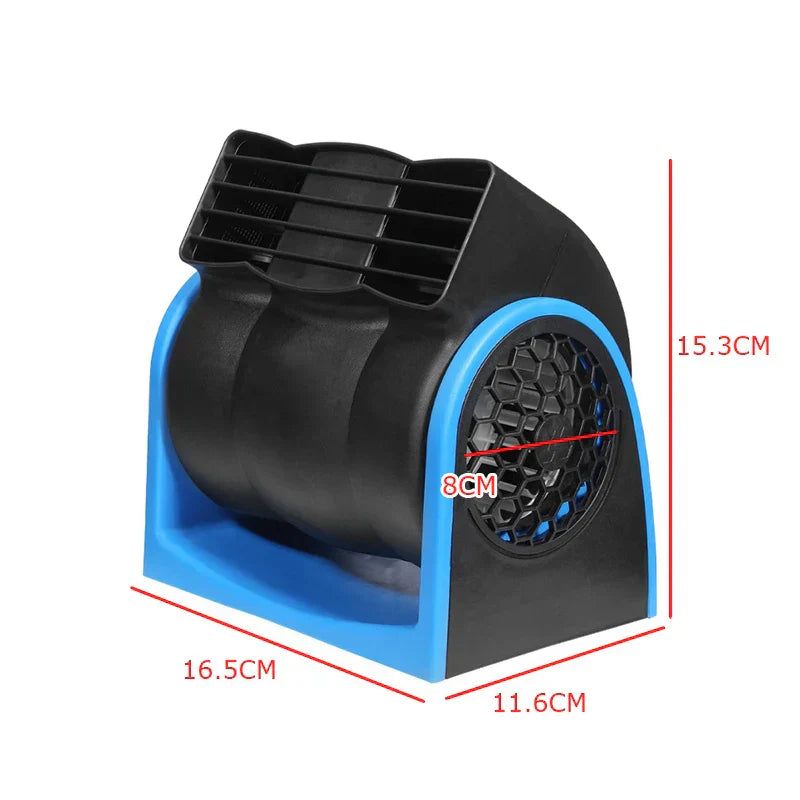 12V Adjustable Car Air Fan Dual Blue view 5