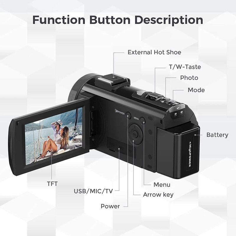 Digital HD Camera with Rotating Screen view 6