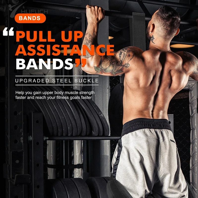 Pull-Up Assistance Bands Set 300LB Resistance Black view 7