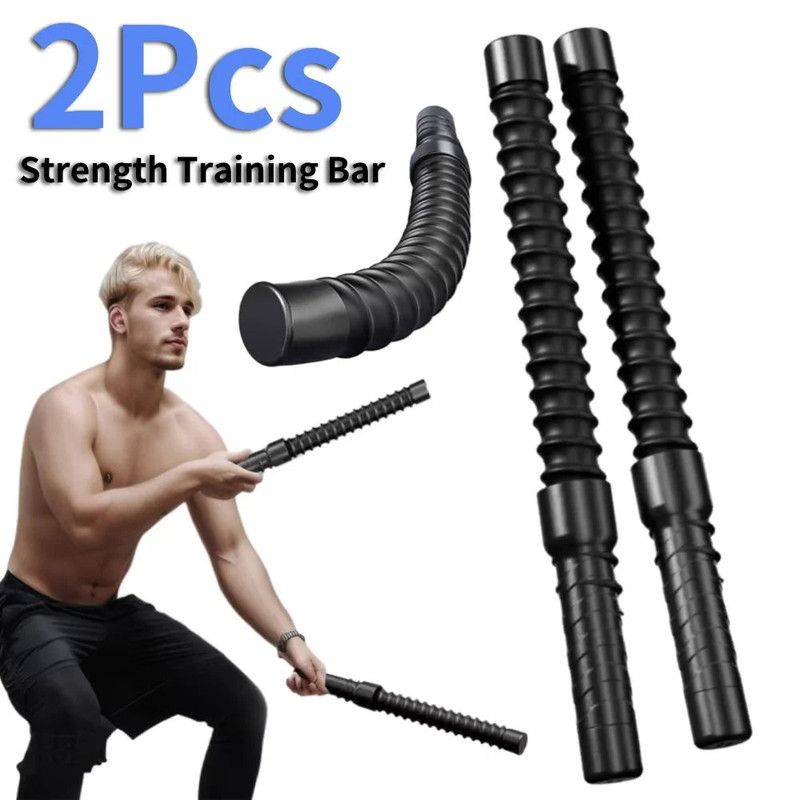 2PCS Arm Strength Training Bars Black view 4