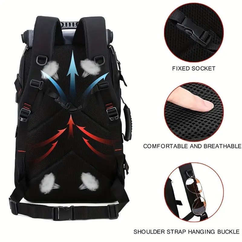50L Hiking Backpack with Shoe Compartment view 5