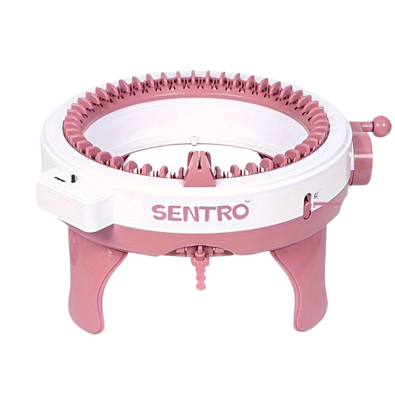 48-Needle Pink Knitting Machine Kit for DIY Crafts view 3