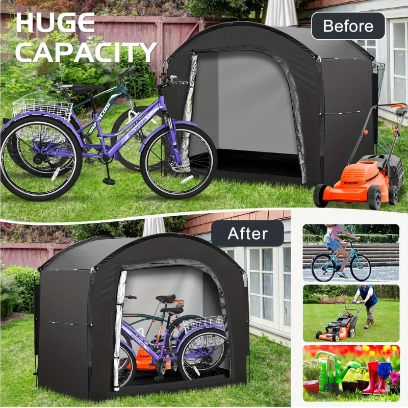 4-Bike Waterproof Outdoor Storage Tent Cover view 3
