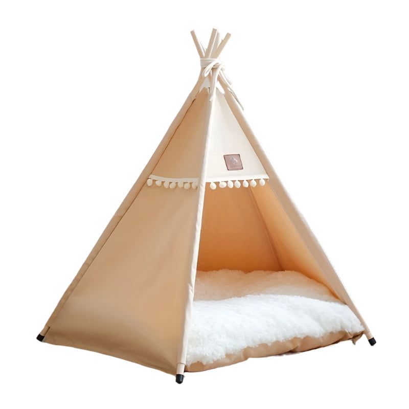 Linen Pet Teepee Bed view 3