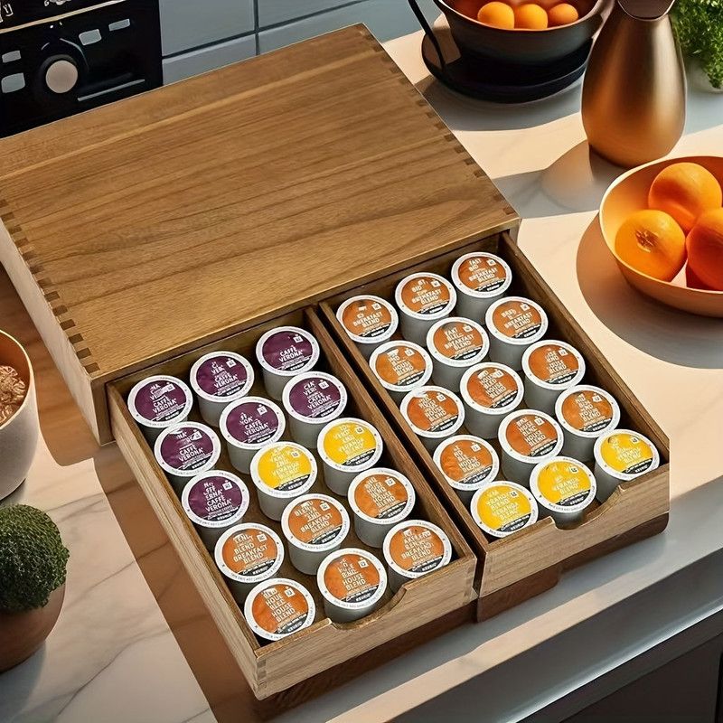 Wooden Storage Cabinet with Drawers Organizer view 3
