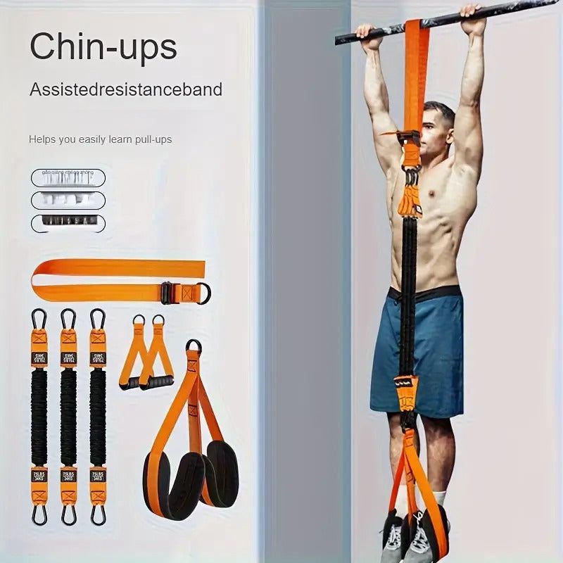 Adjustable Pull-Up Assist Belt with Resistance Band view 4