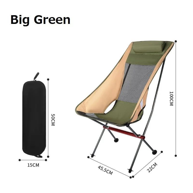 Ultralight Folding Moon Chair Big Green view 5