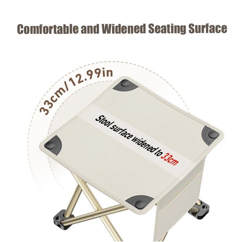 Outdoor Portable Folding Stool White view 2