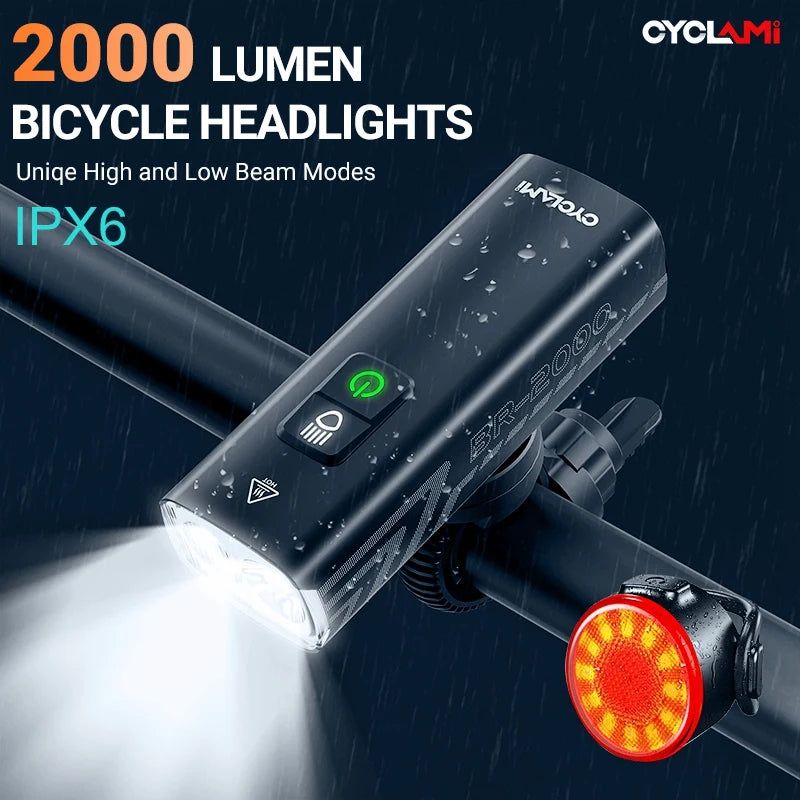 Rechargeable LED Bike Light Set Black view 4