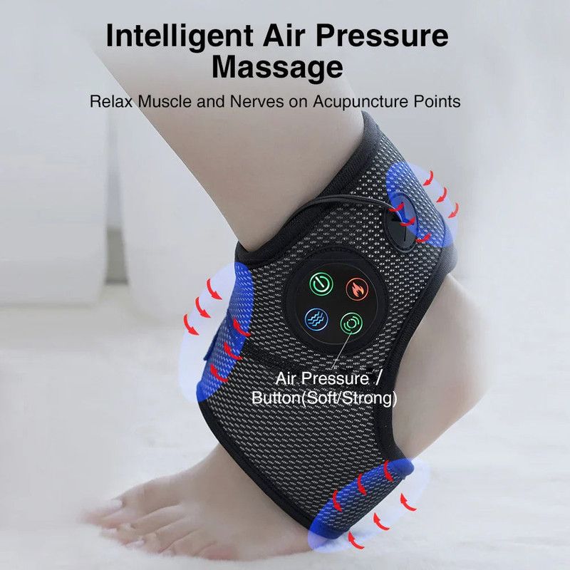 Electric Foot Ankle Massager with Heat Black view 2