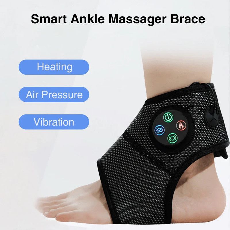 Electric Foot Ankle Massager with Heat Black view 7