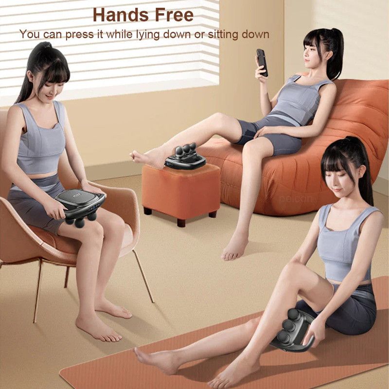 6-Head Fascia Massage Gun Tissue Muscle Black view 7