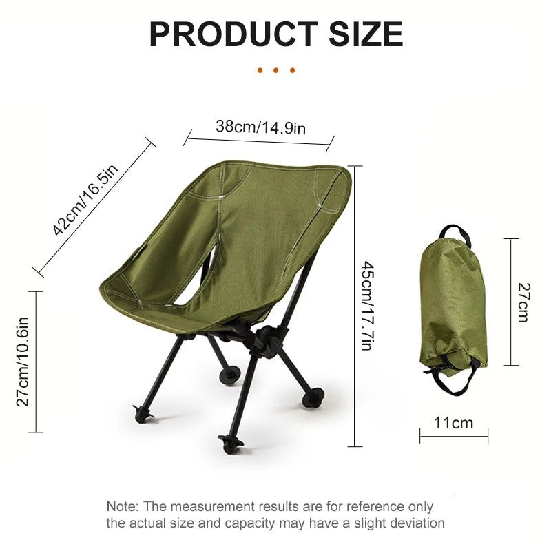 Childrens Camping Moon Chair Green view 3