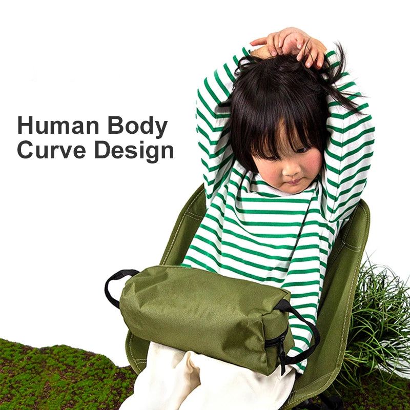 Childrens Camping Moon Chair Green view 5