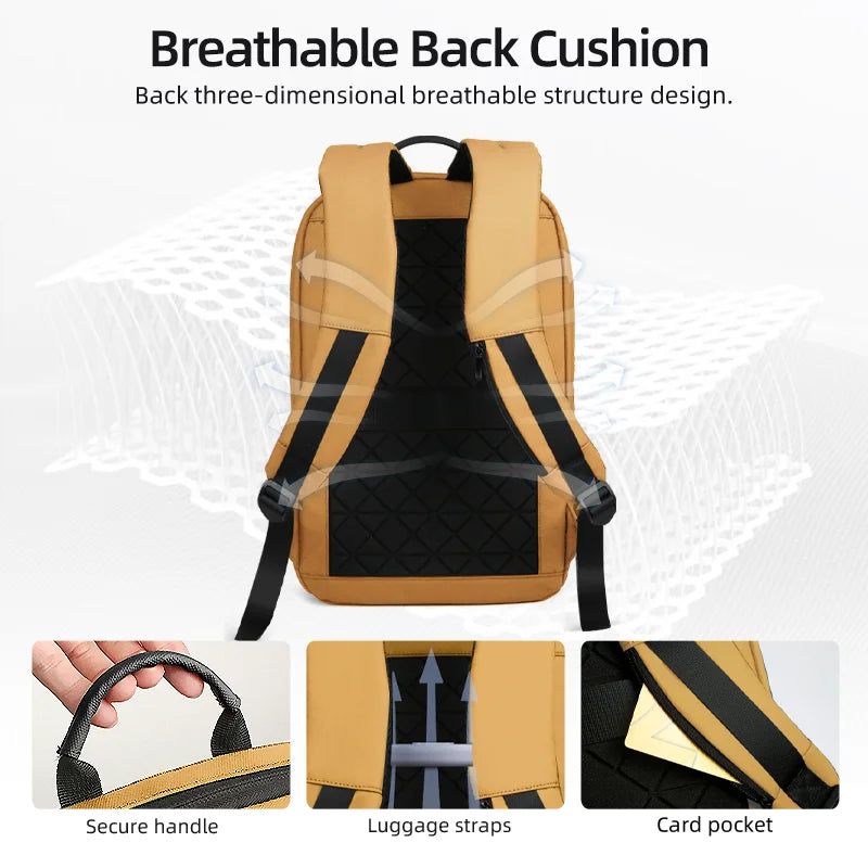 15.6-Inch Thin Laptop Backpack Yellow view 3