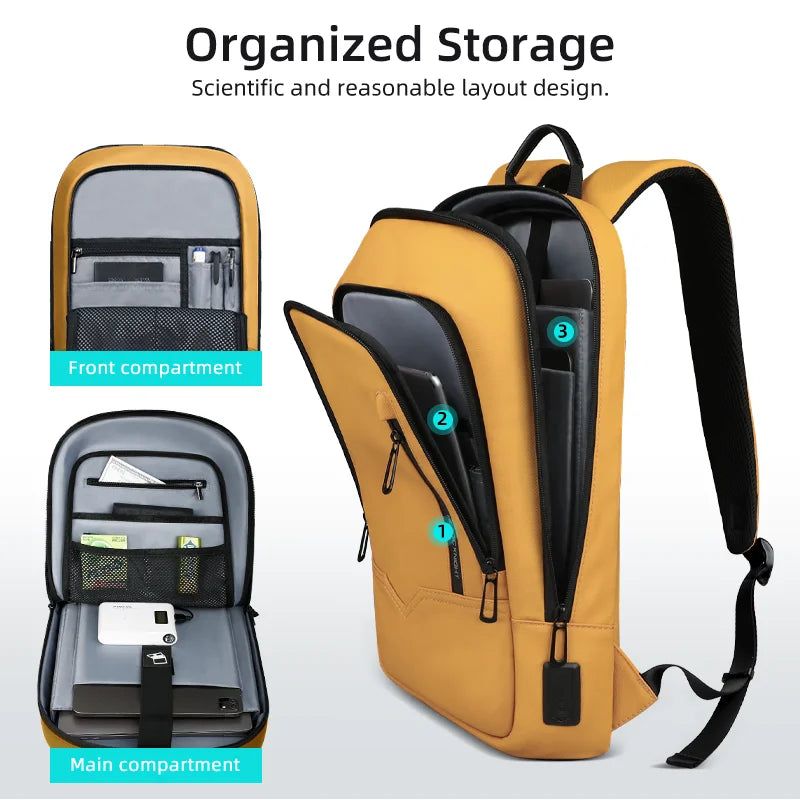 15.6-Inch Thin Laptop Backpack Yellow view 7