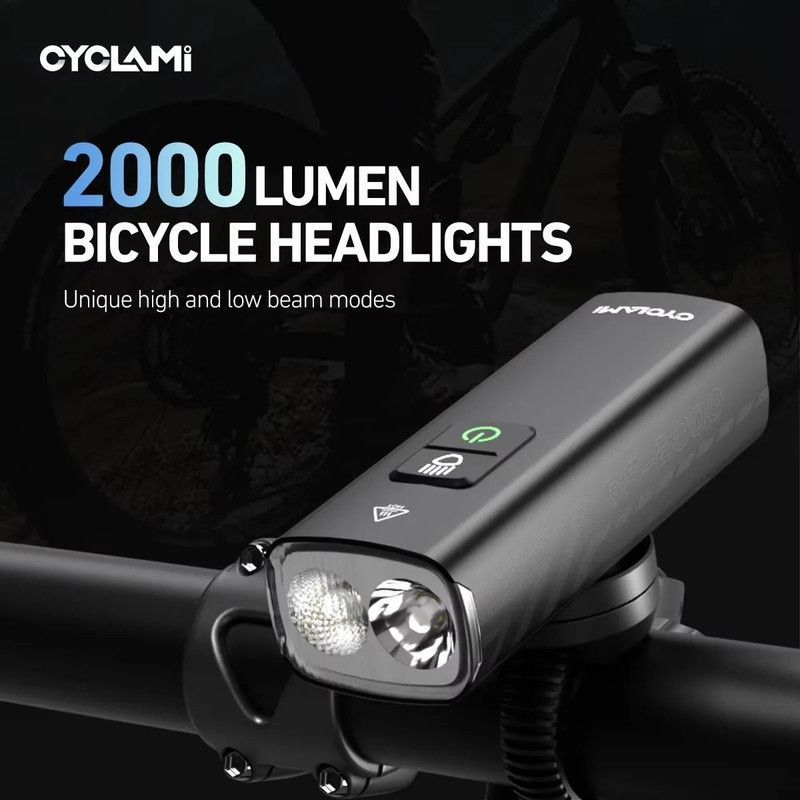 Multi-Function Bike Front Light Black view 2
