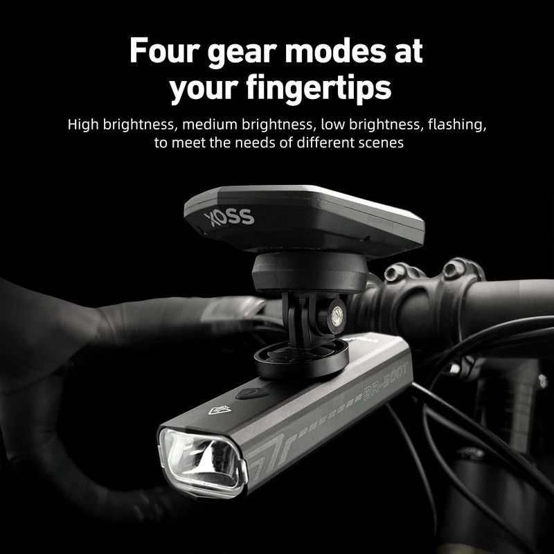 500 Lumen USB-C Rechargeable Bike Light Black view 2