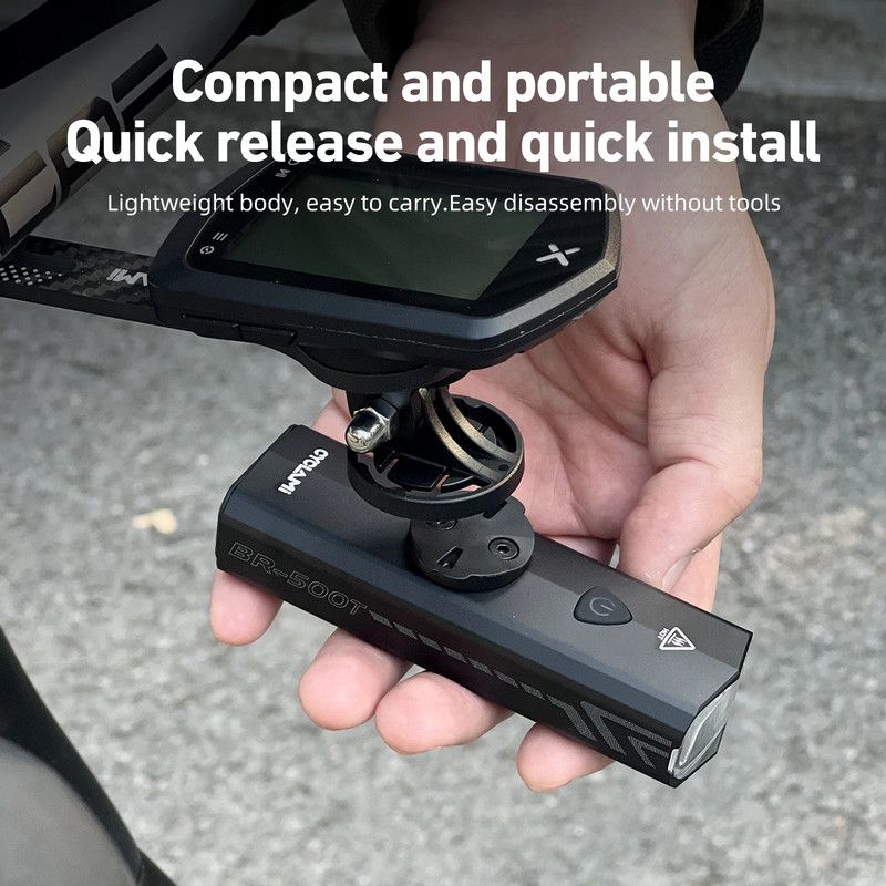 500 Lumen USB-C Rechargeable Bike Light Black view 5