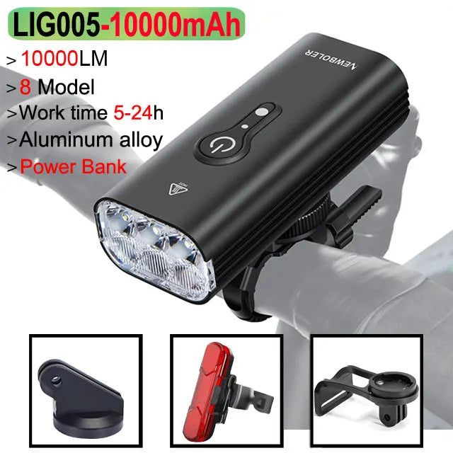 10000 Lumen Smart Bicycle Light Black view 4