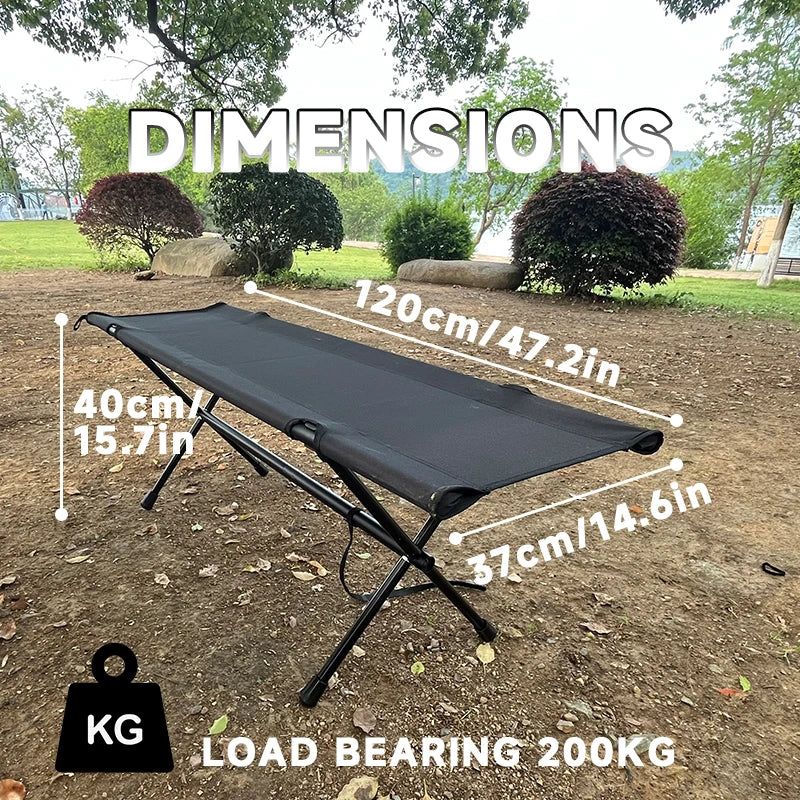 Folding Double Camping Stool Black view 4