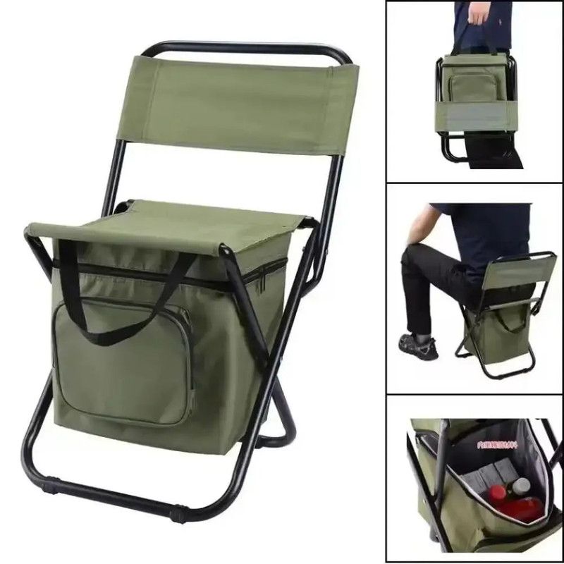 Folding Camping Chair with Carry Bag Green view 4