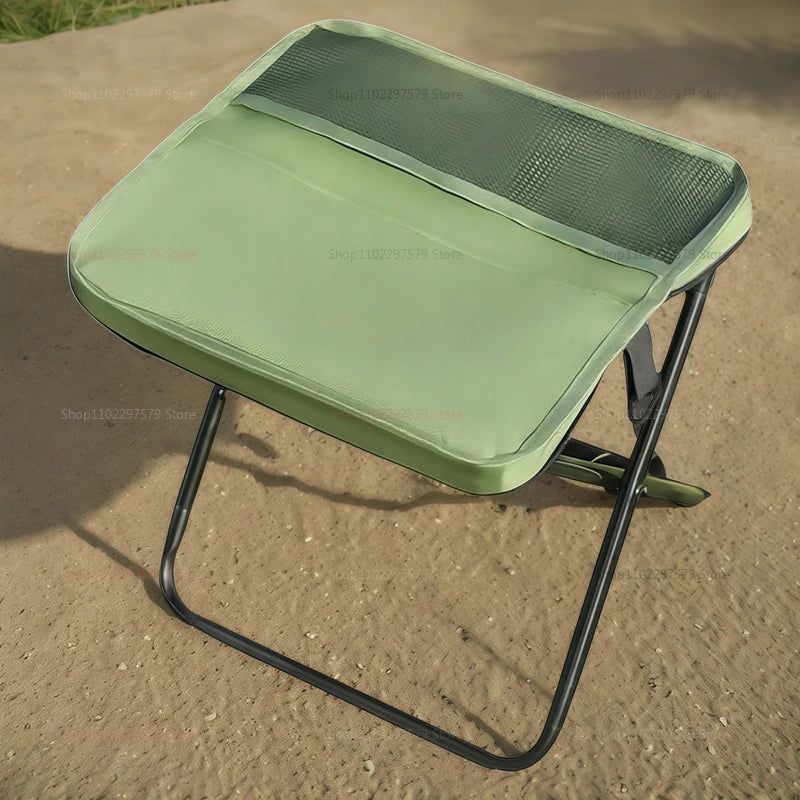 Portable Folding Backpack Stool Green view 5