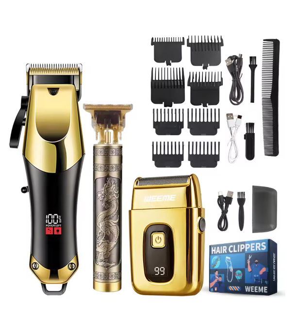 3pcs Men's Electric Hair Clippers Kit view 6
