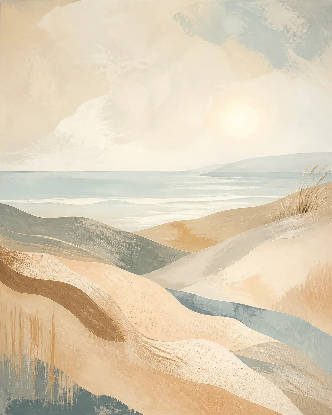 Coastal Drift Stretched Canvas Wall Art - Portrait - 60W x 80H cm view 2