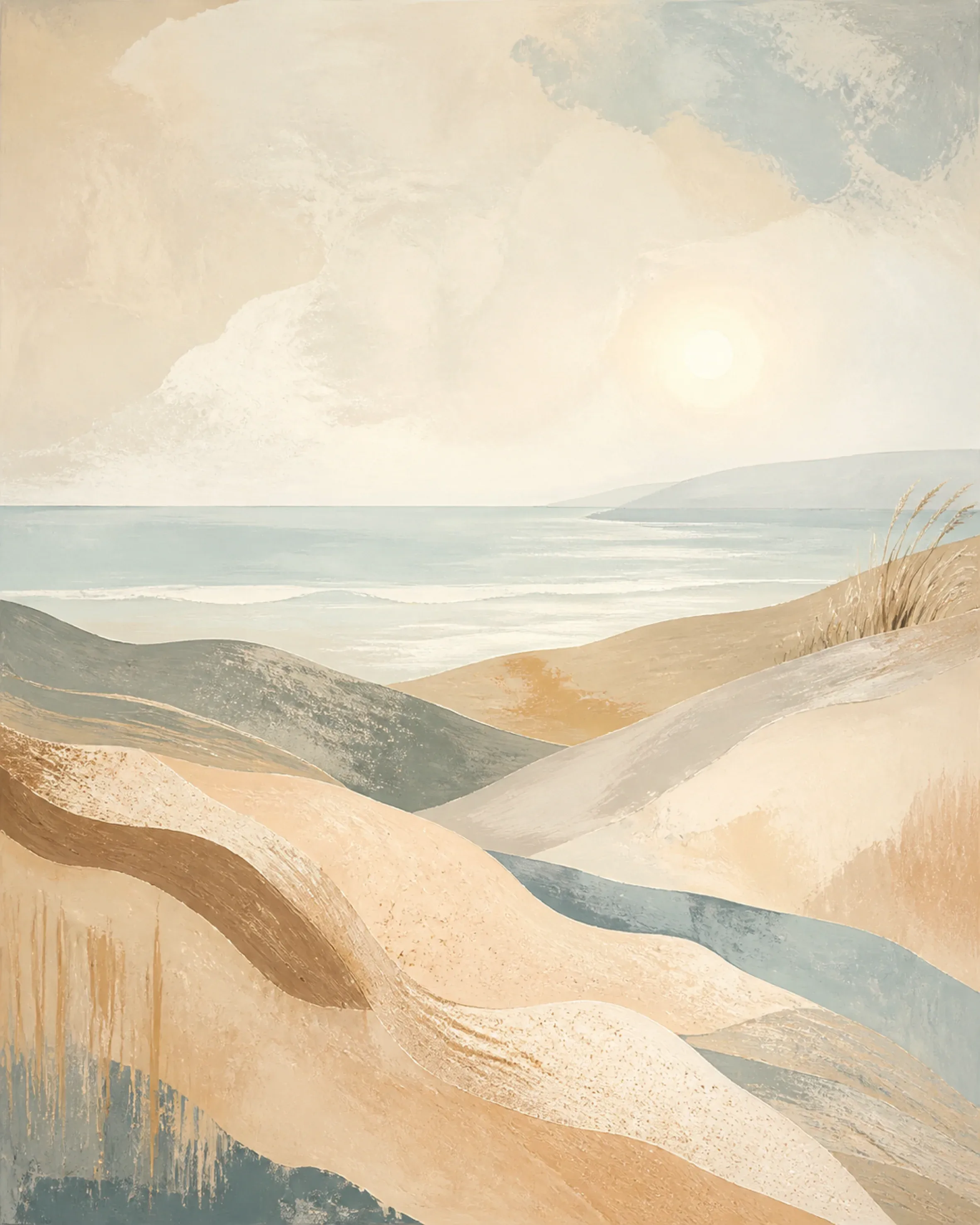 Coastal Drift Stretched Canvas Wall Art - Portrait - 60W x 80H cm view 3