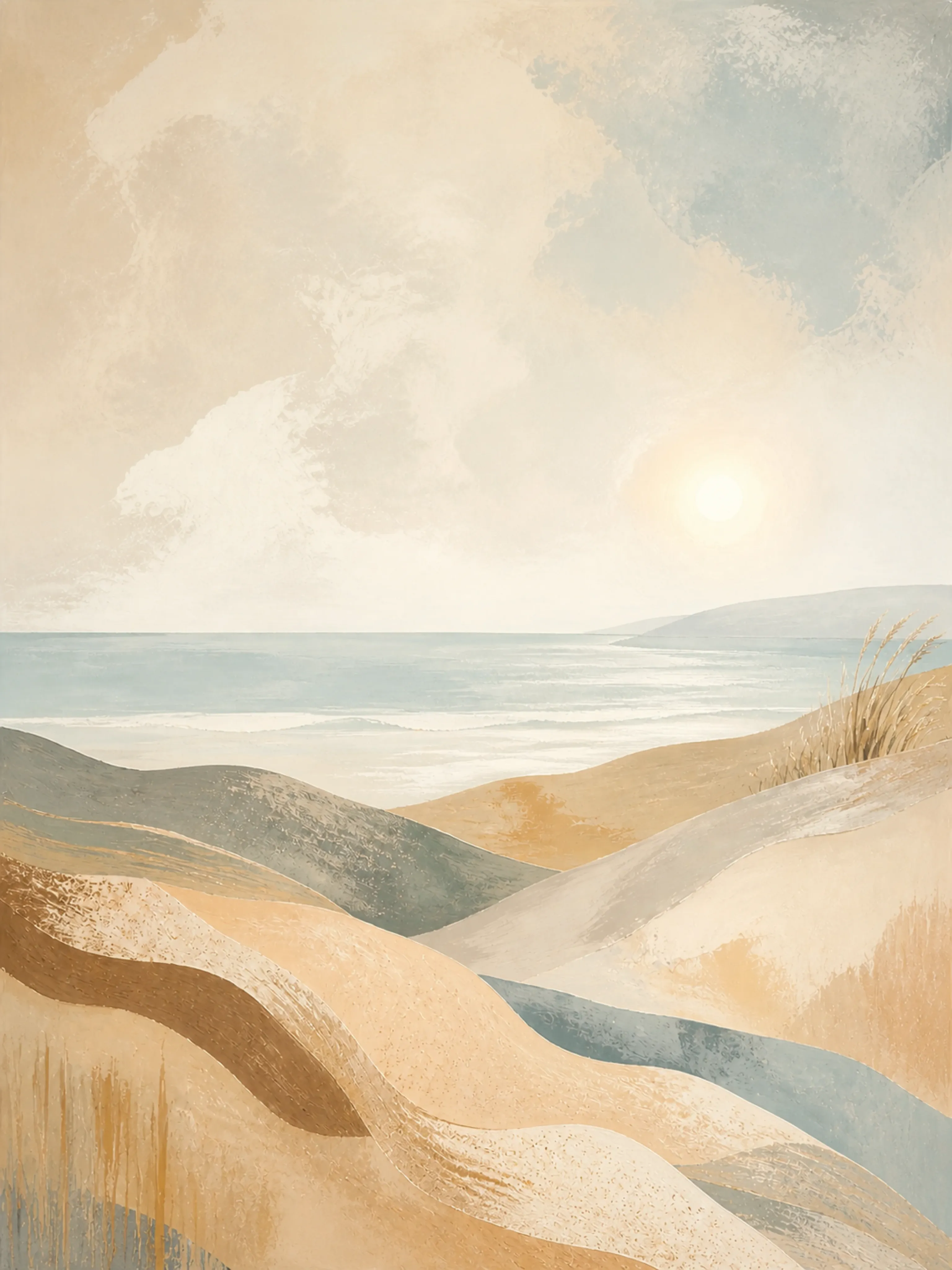 Coastal Drift Stretched Canvas Wall Art - Portrait - 60W x 80H cm view 4