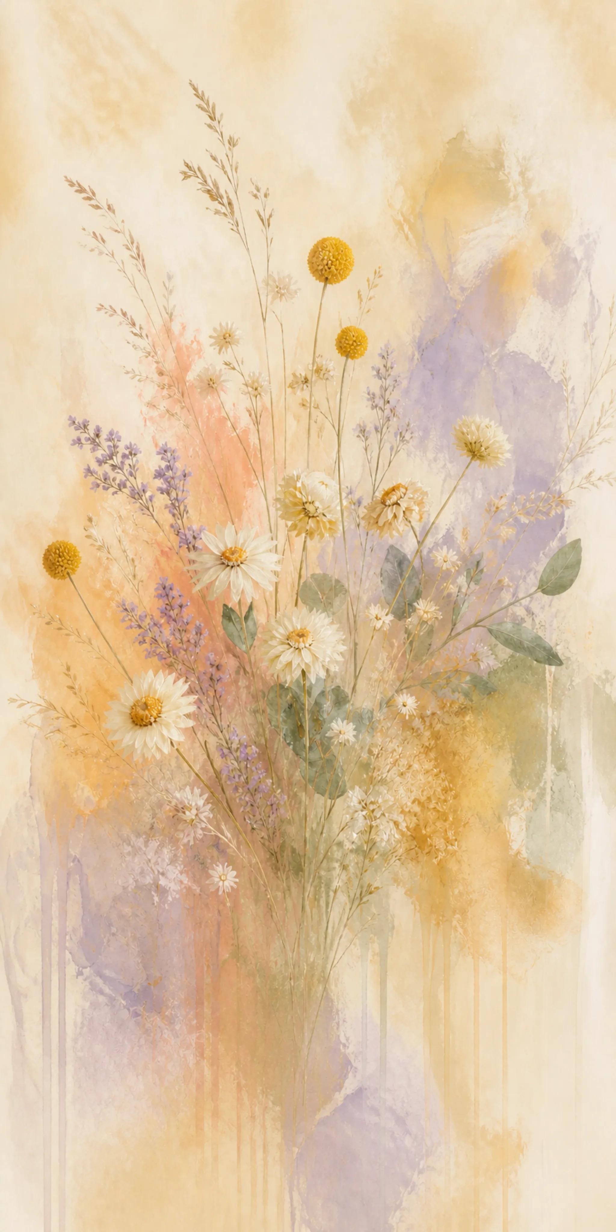 Wildflower Veil Stretched Canvas Wall Art - Portrait - 40W x 50H cm view 4