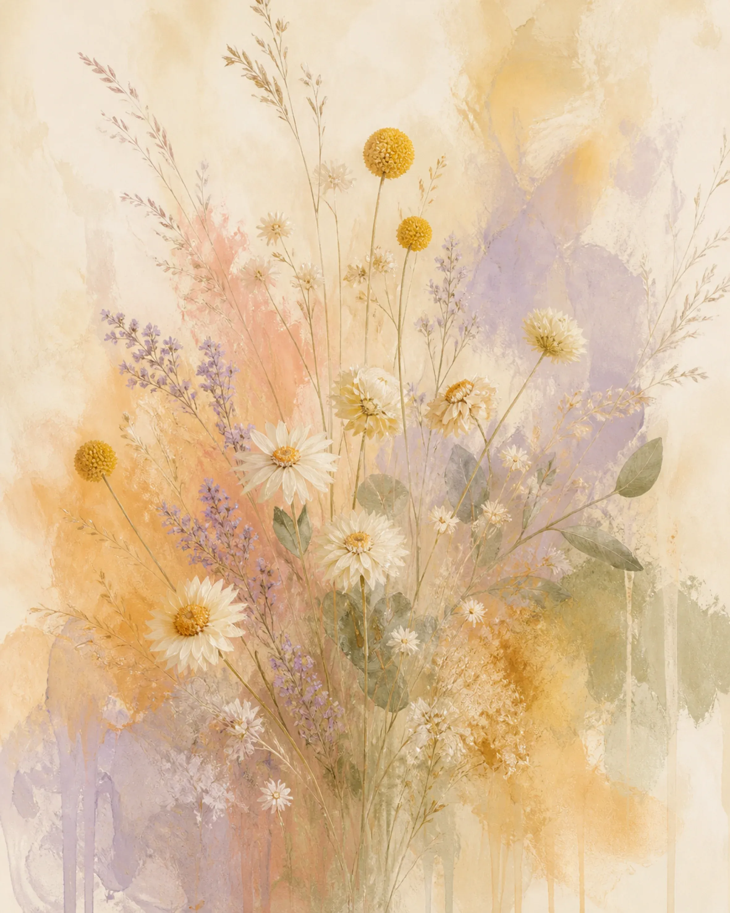 Wildflower Veil Floating Frame Canvas Wall Art - Portrait - 60W x 120H cm view 4