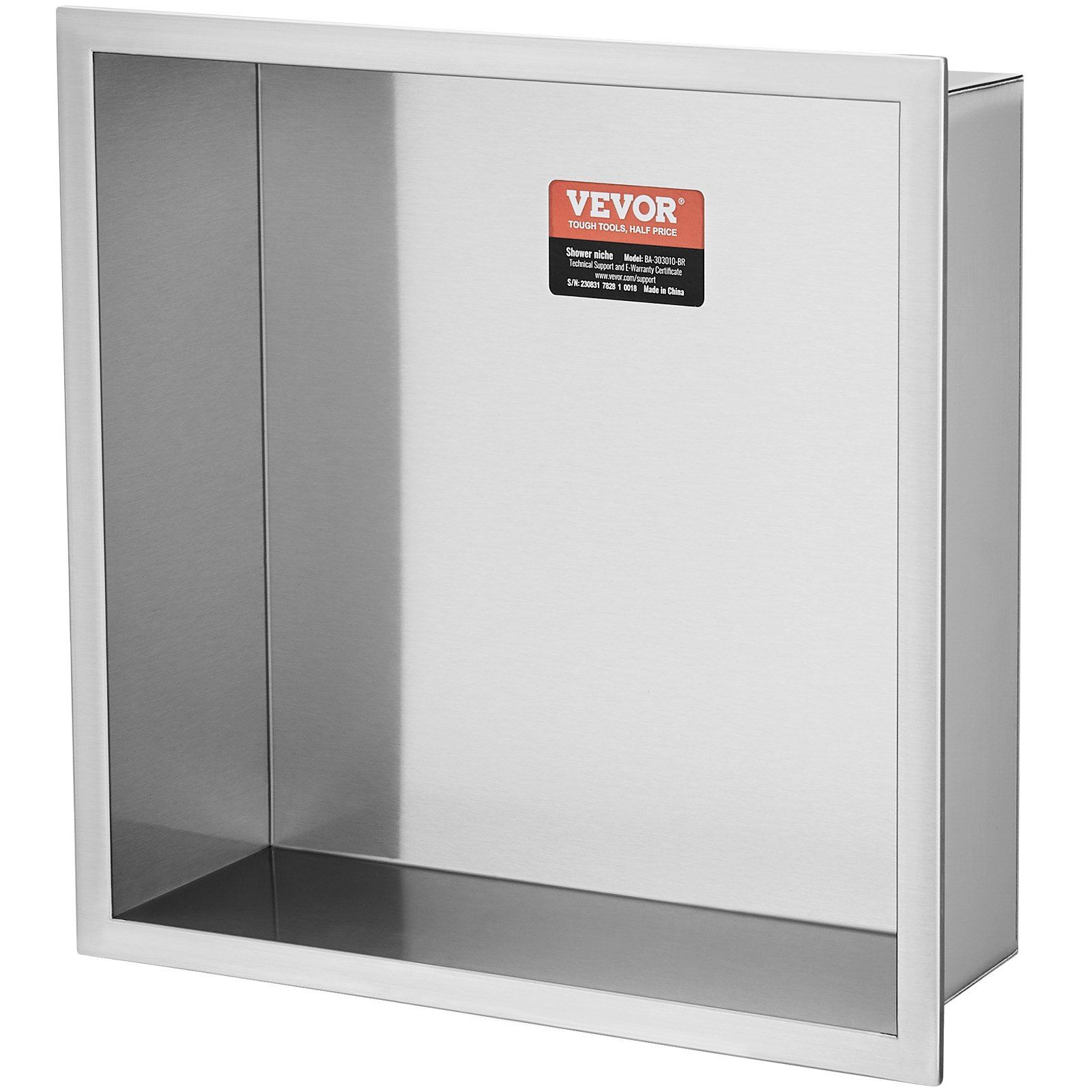 33 x 33 cm 304 Stainless Steel Shower Niche Double Shelf