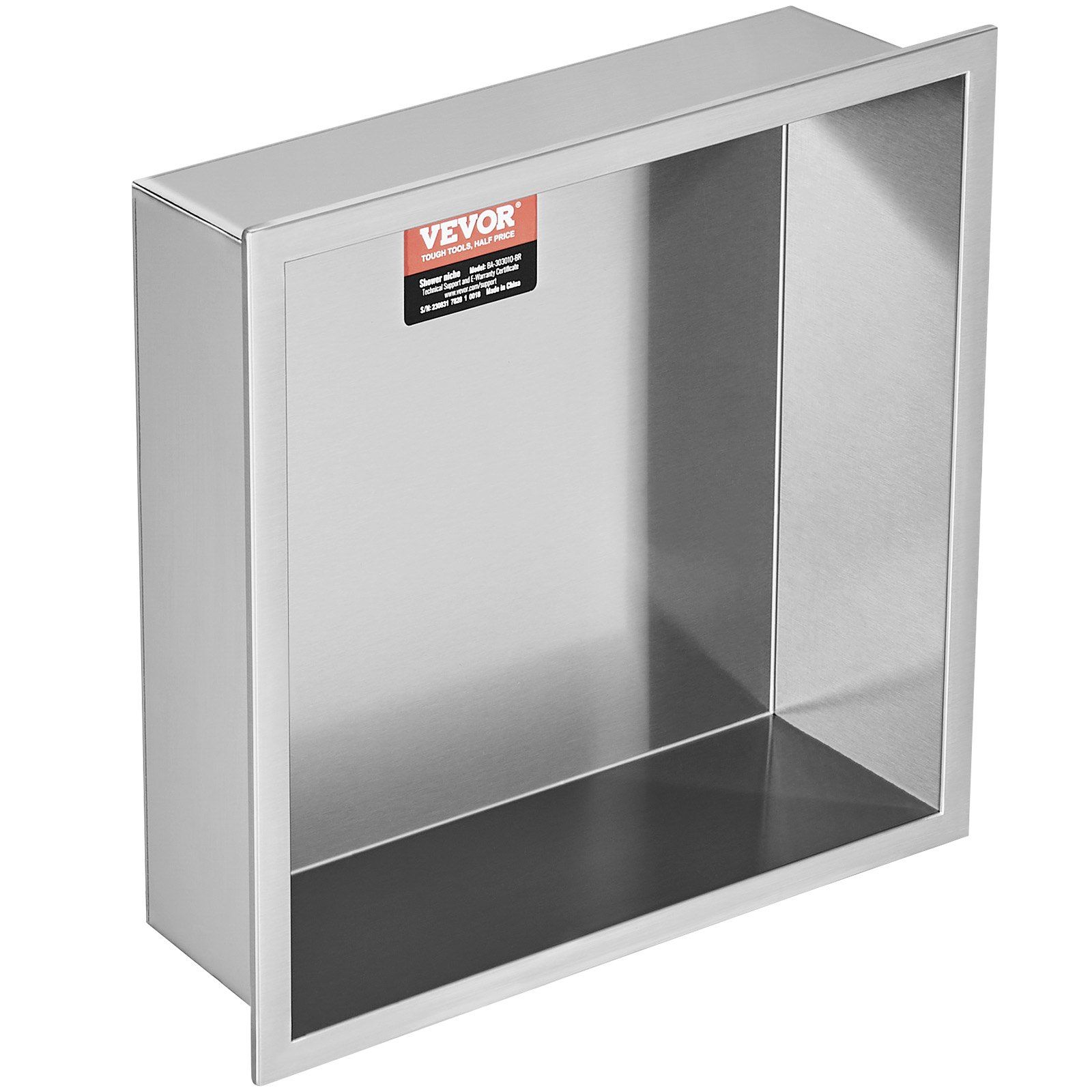 33 x 33 cm 304 Stainless Steel Shower Niche Double Shelf view 2