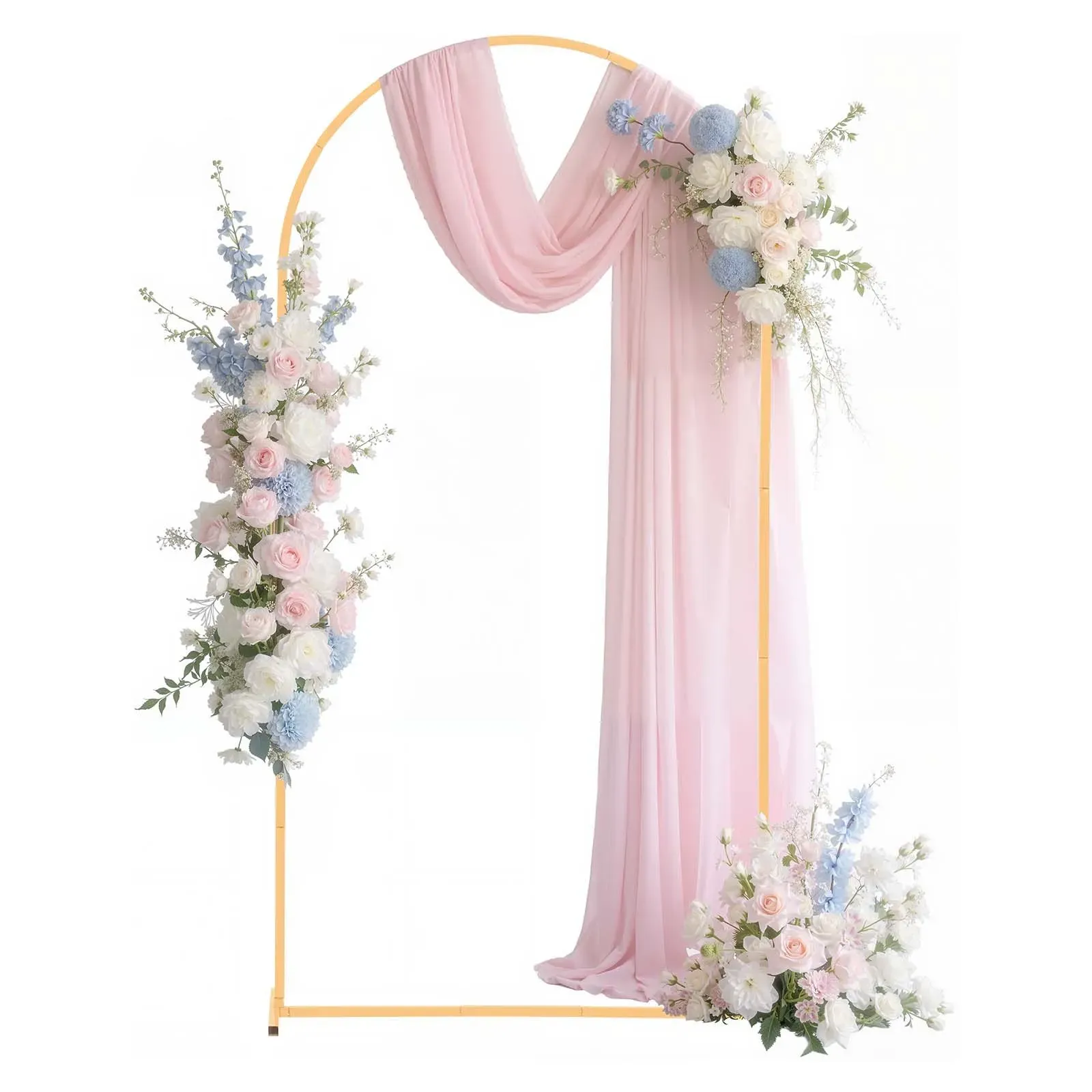 Arch Backdrop Stand, 2 x 1 m, Stable Structure, Easy Assembly, 1 Set Gold view 5