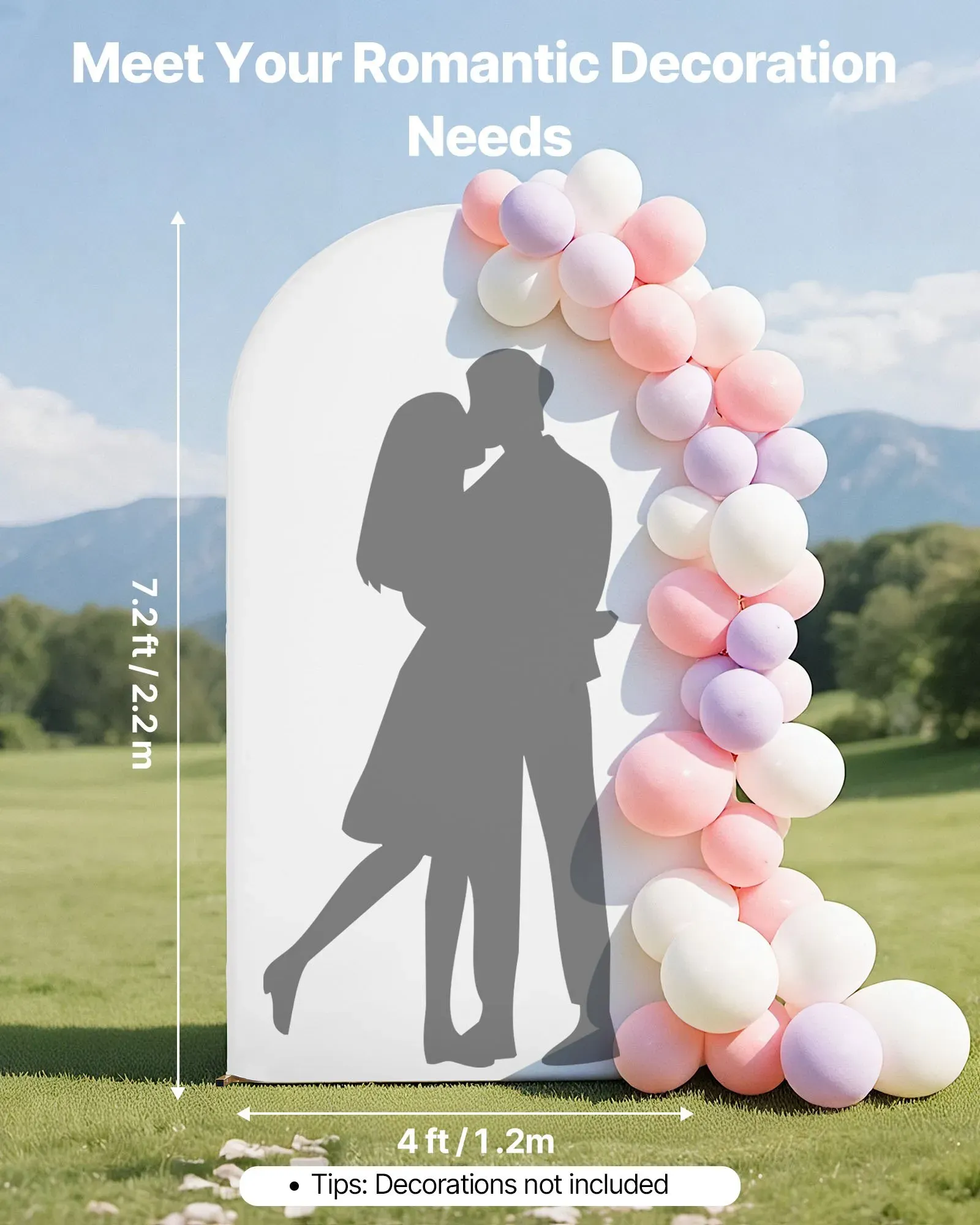 Arch Backdrop Stand, 2.2 x 1.2 m, Stable Structure, 1 Set Gold Metal Arch view 5